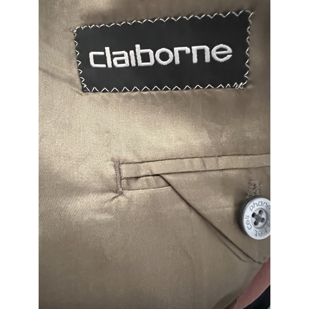 New Claiborne Chocolate Brown Corduroy Blazer Mens 50R Jacket‎ Sport Coat - Picture 8 of 9